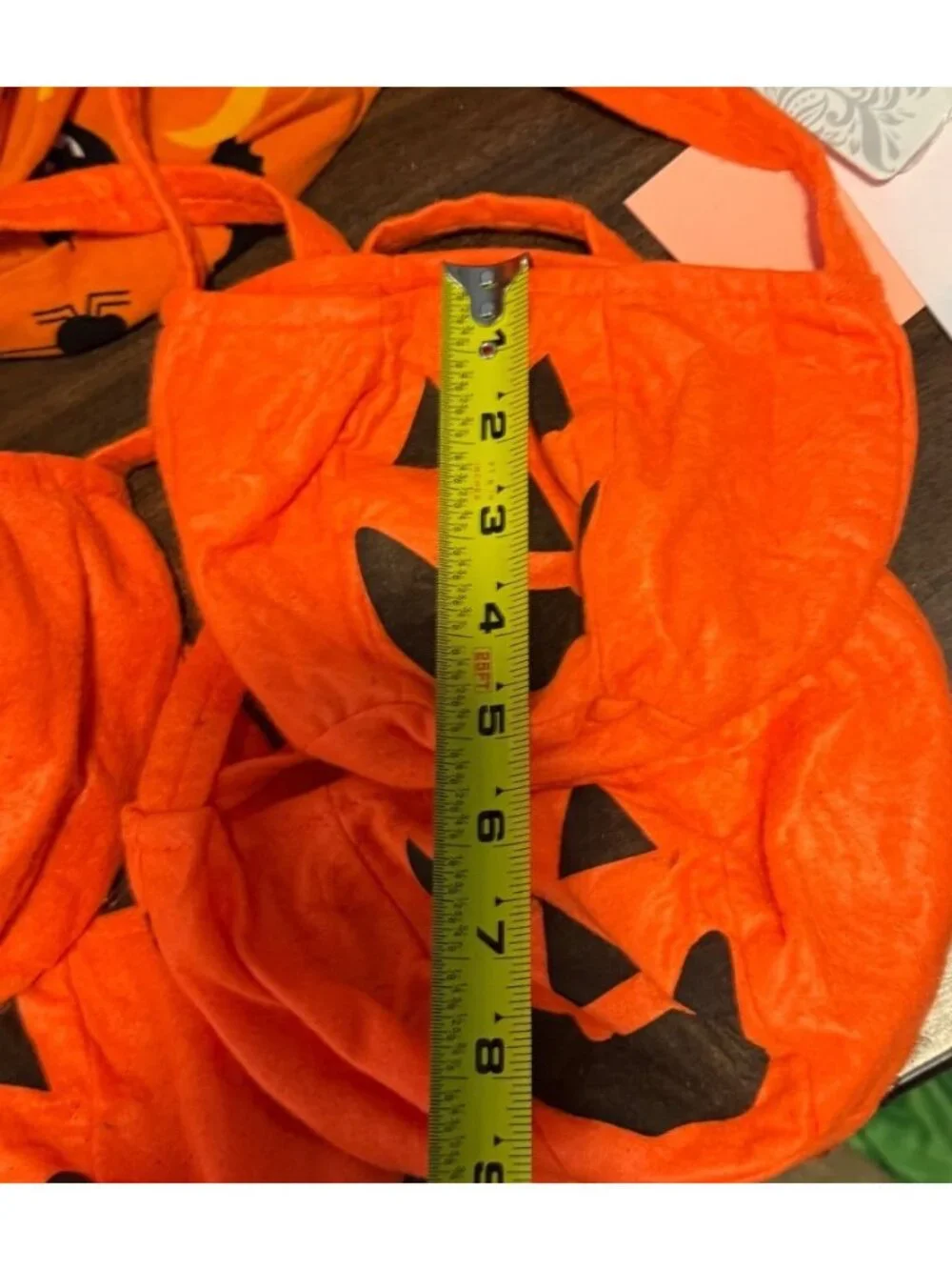 Set of 4 Mini Pumpkin Halloween Purses / Treat Bags – Jack-O’-Lantern